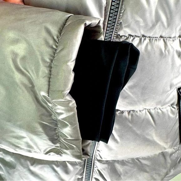 HFX silver Parka with Faux Rabbit lined hood size XL - Picture 5 of 8